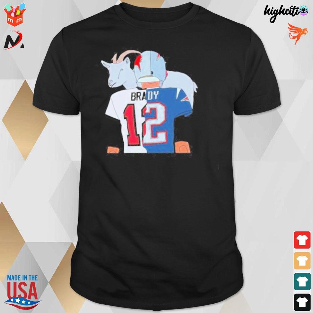 Tom Brady goat split Patriots buccaneers 2023 t-shirt, hoodie, sweater,  long sleeve and tank top