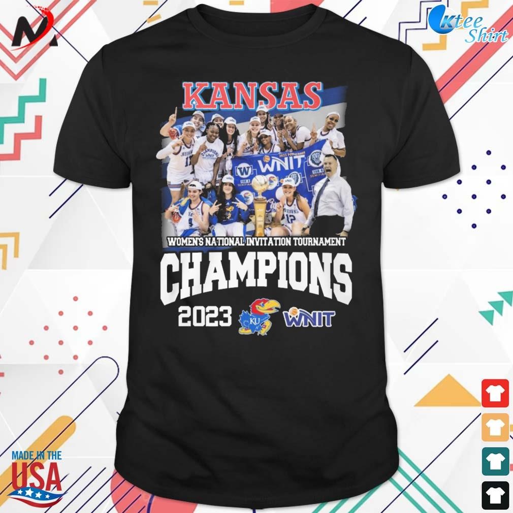 Kansas women's national invitation tournament champions 2023 wnit t-shirt