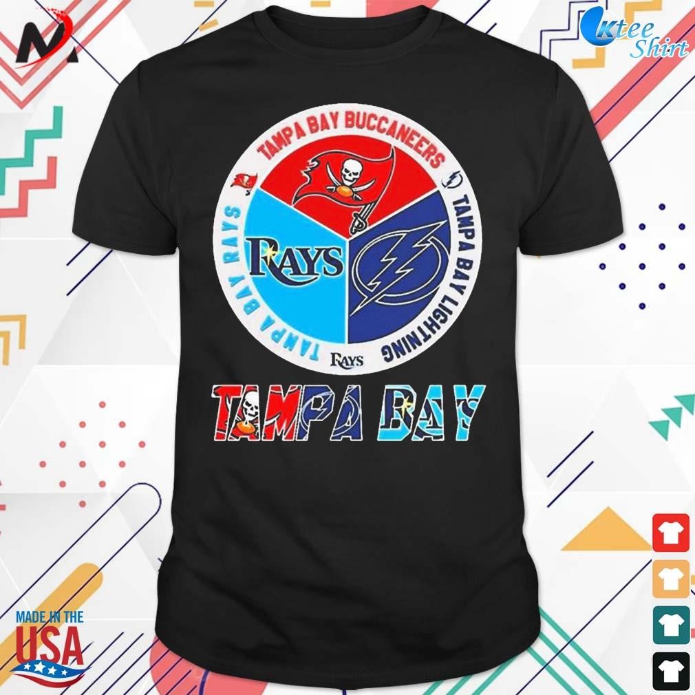 Tampa bay sports teams logo rays bucs and lightning tee shirt, hoodie,  sweater, long sleeve and tank top