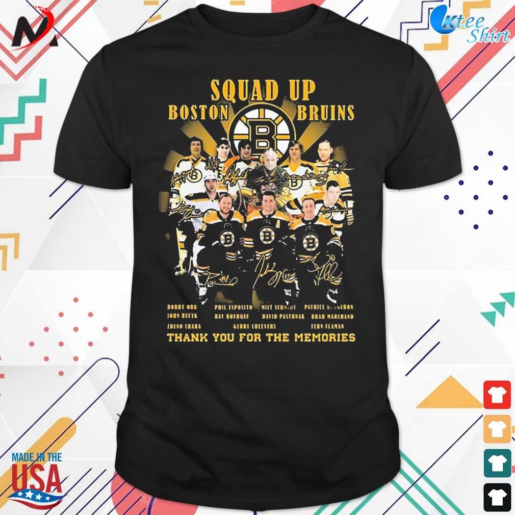 Squad up Boston Bruins 2023 thank you for the memories signatures t-shirt