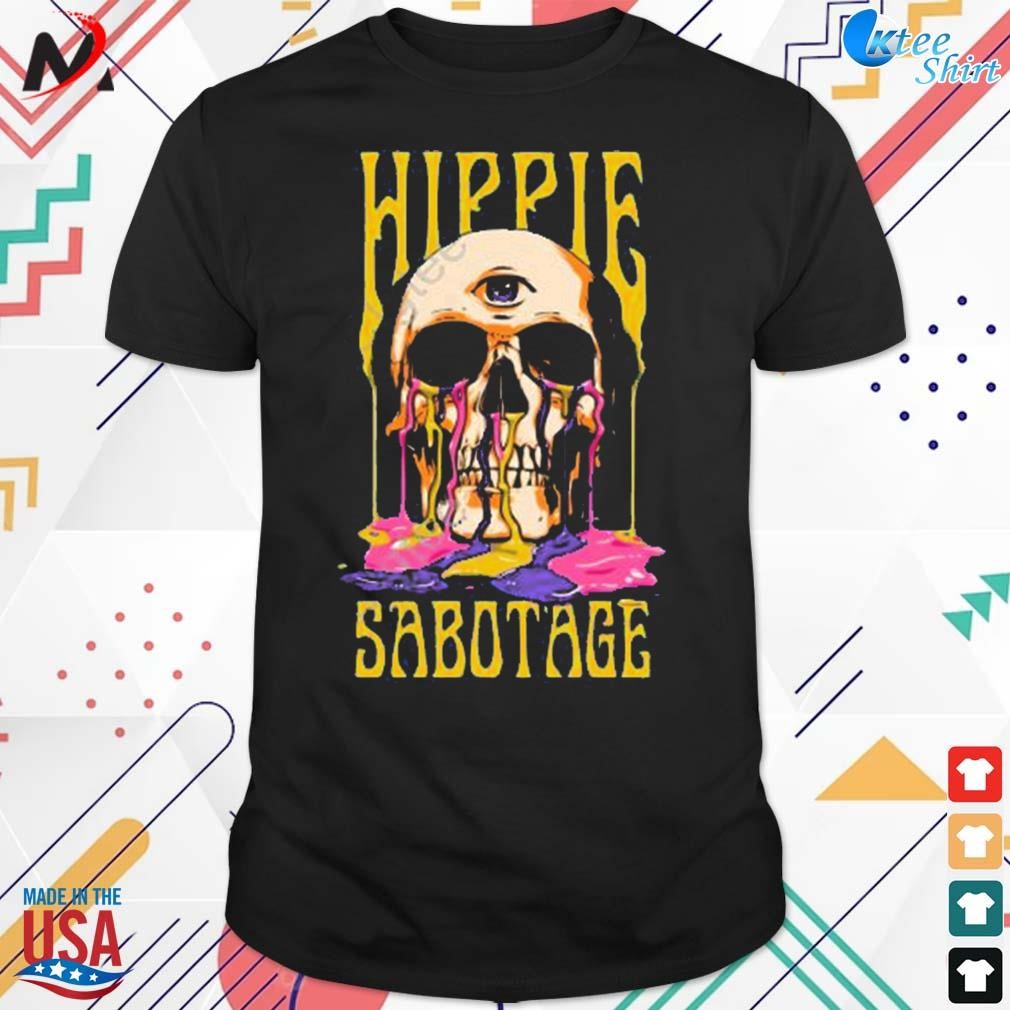 Awesome hippie sabotage merch melting skull t-shirt