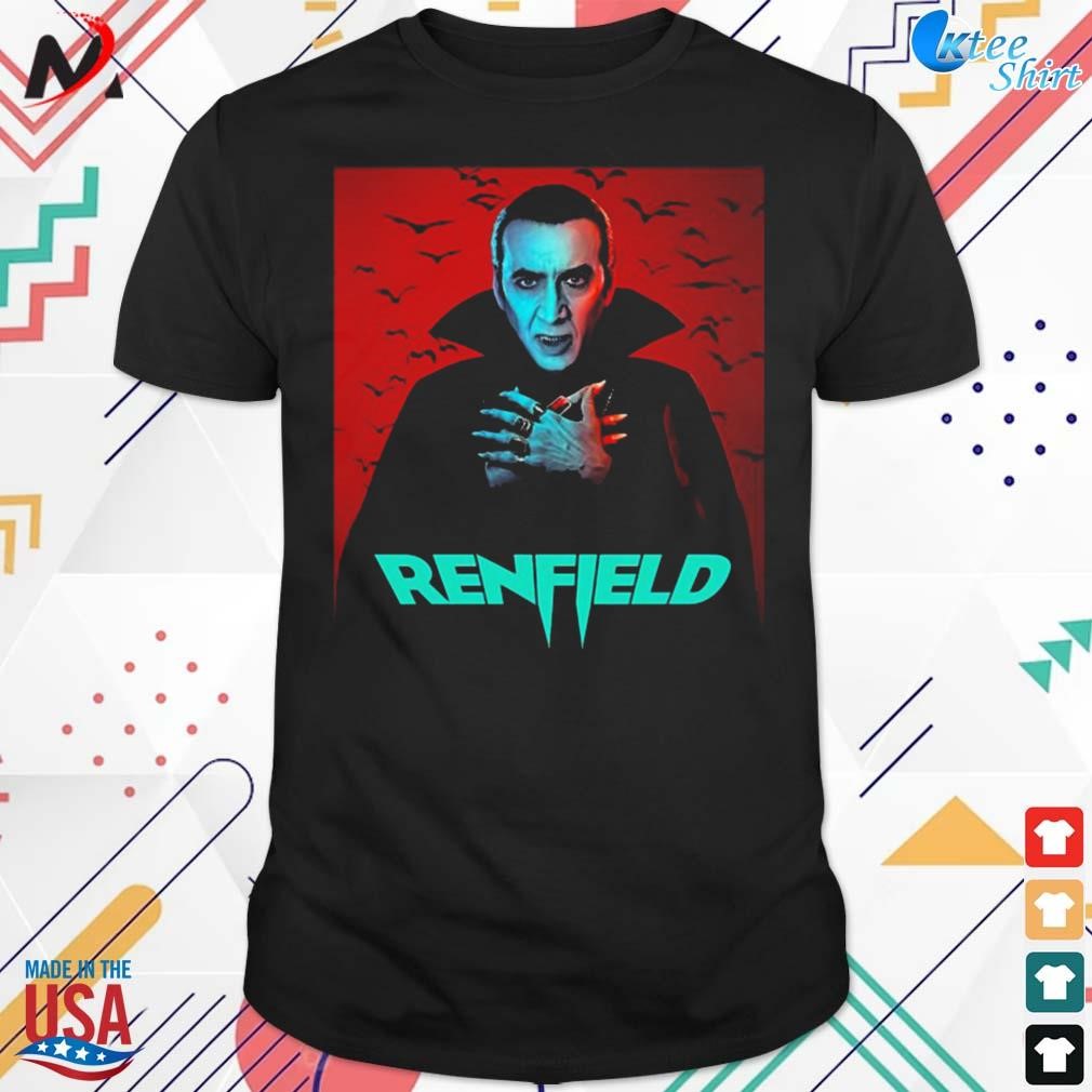 Awesome renfield movie Nicolas Cage movie renfield poster t-shirt