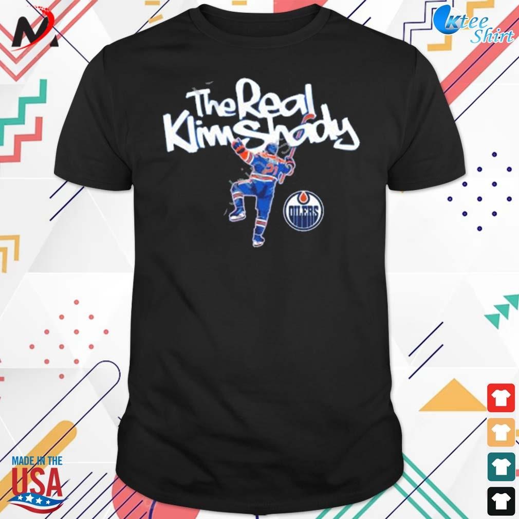 Official klim Kostin Edmonton Oilers the real slim shady t-shirt