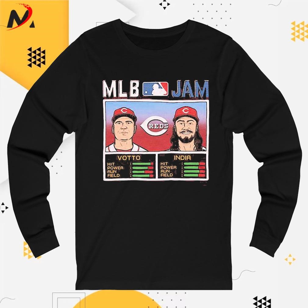 Mlb jam reds votto and India art design T-shirt, hoodie, sweater, long sleeve tank top