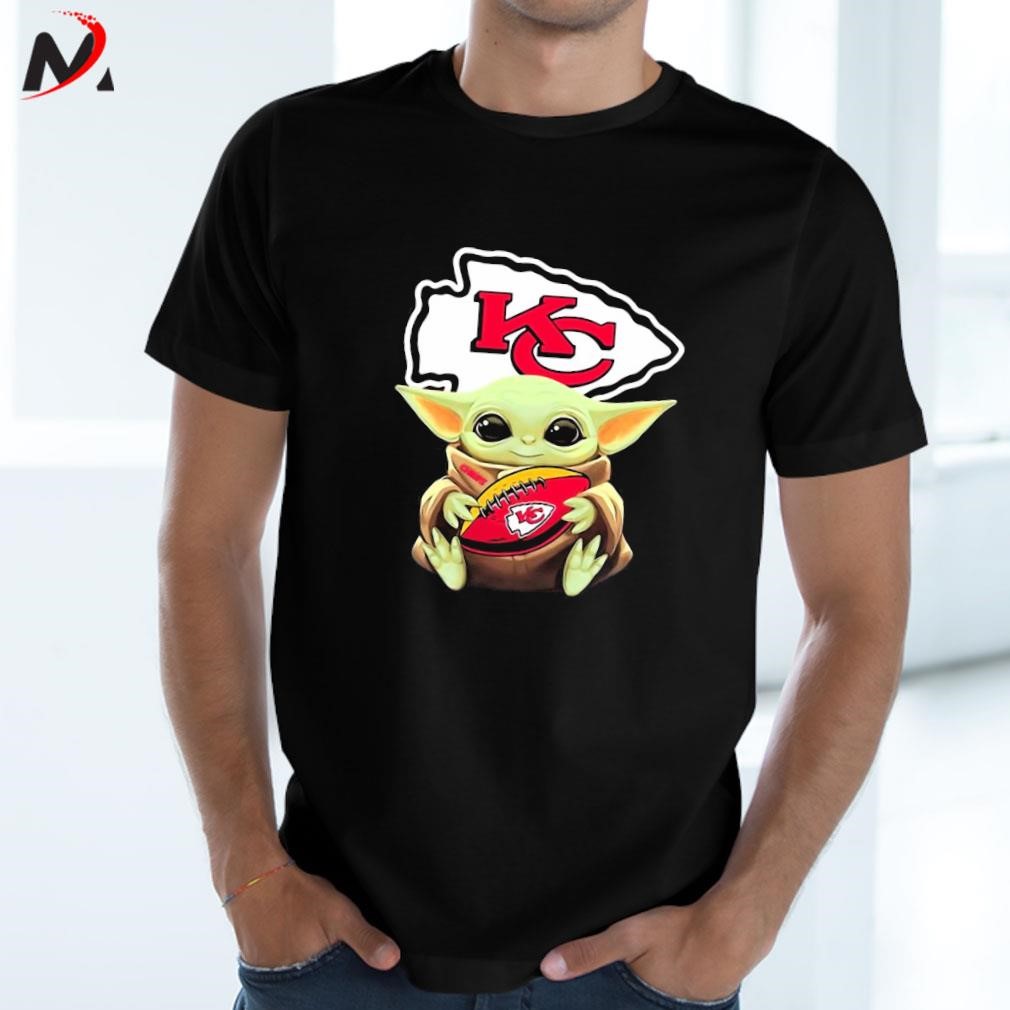 Baby Yoda hug basketball Kansas city Chiefs logo design shirt, hoodie,  sweater, long sleeve and tank top