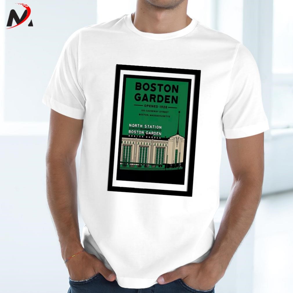 Awesome Boston garden opened 1928 North Station Boston garden art poster design t-shirt