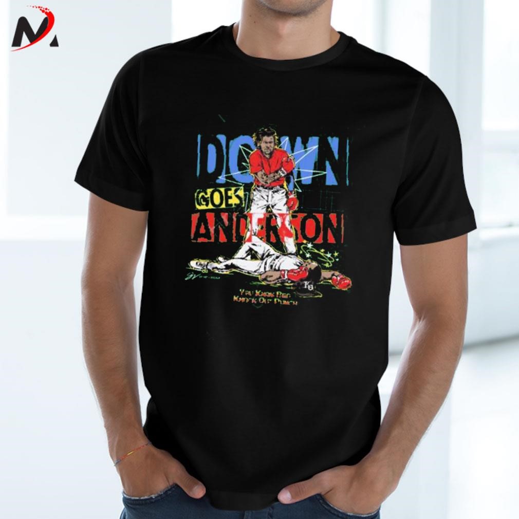 Awesome Down goes Anderson art design t-shirt