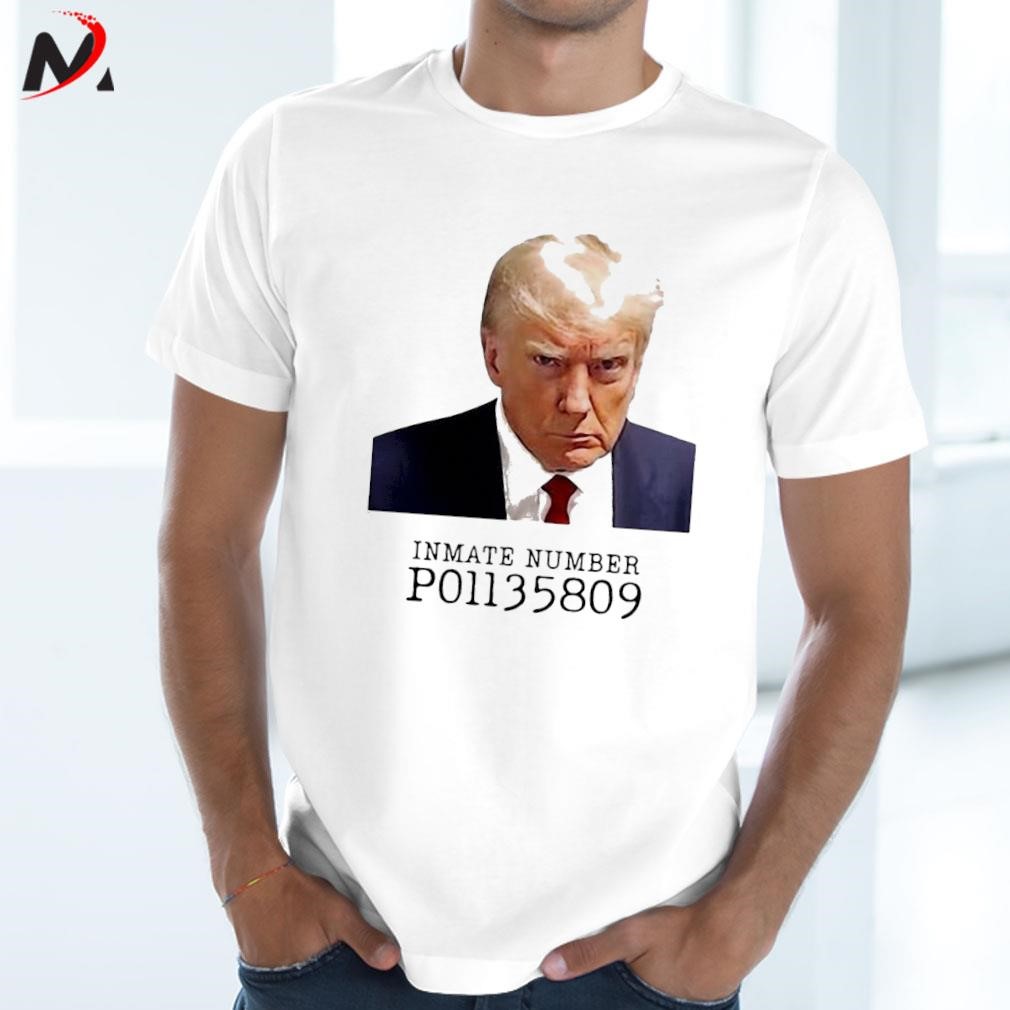 Awesome Inmate Number P01135809 Donald Trump Mugshot photo design T-shirt