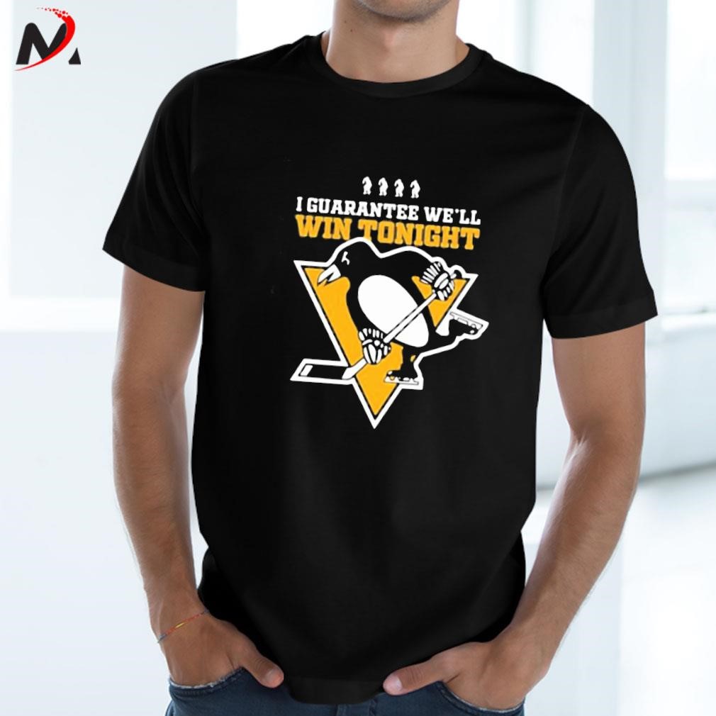 Awesome Pittsburgh Penguins I Guarantee We’ll Win Tonight logo design T-shirt