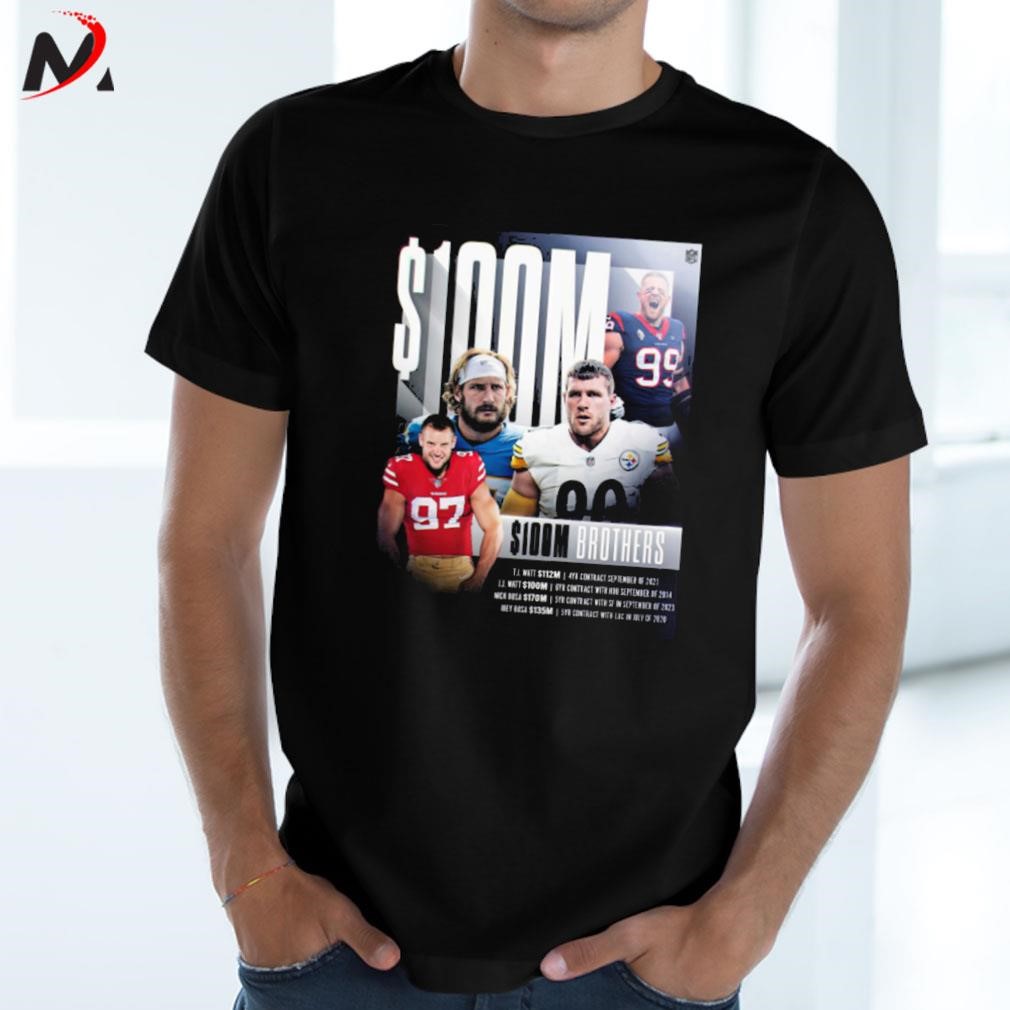 Official 100m Brothers Nfl Shirt, hoodie, sweater, long sleeve and tank top