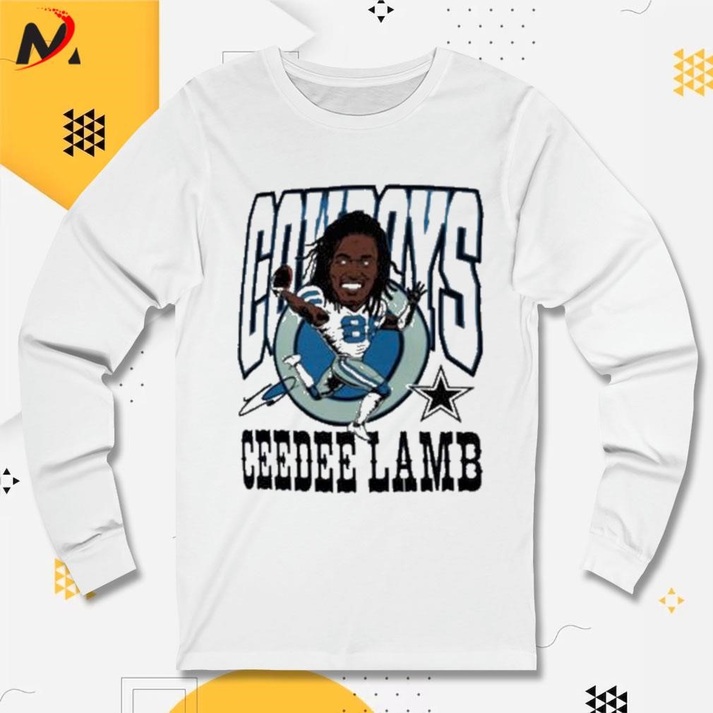 CeeDee Lamb Dallas Cowboys cartoon run signature shirt - Limotees