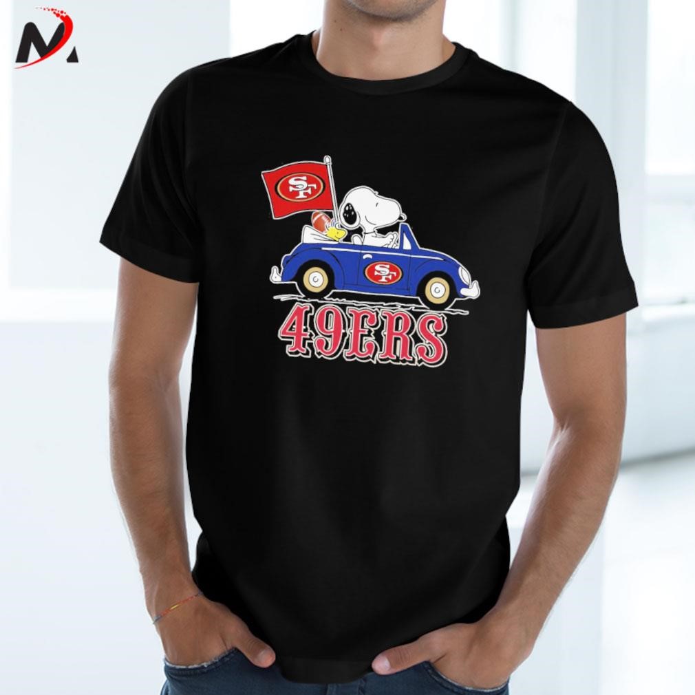 Official Snoopy and Woodstock Driver Car San Francisco 49ers Shirt