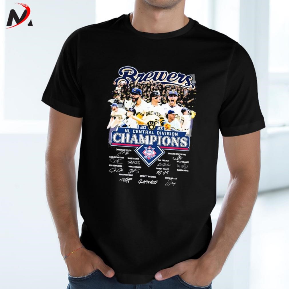 Milwaukee Brewers 2023 Nl Central Division Champions signatures shirt,  hoodie, sweater, long sleeve and tank top