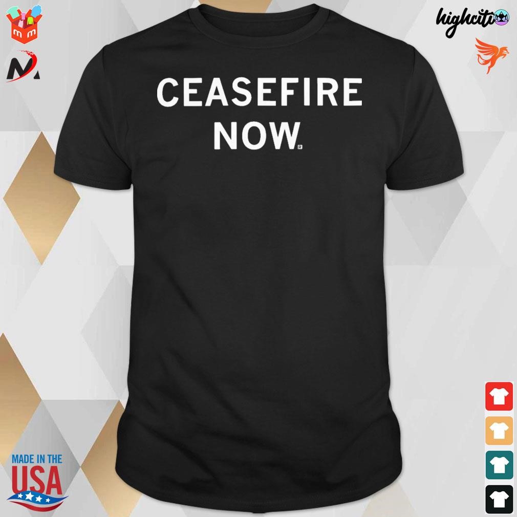 Official Ceasefire Now Raygun t-shirt