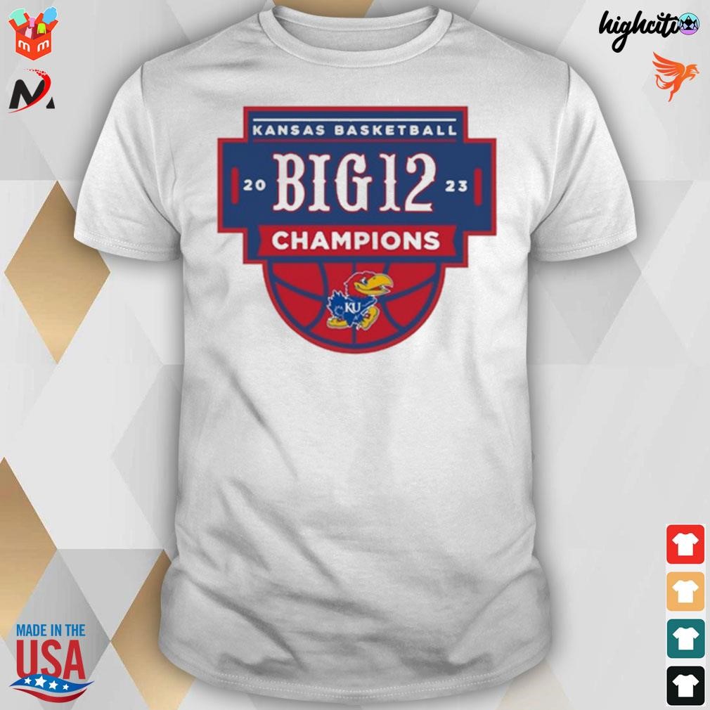 Official Kansas Jayhawks basketball Big 12 Champions 2023 mascot t-shirt