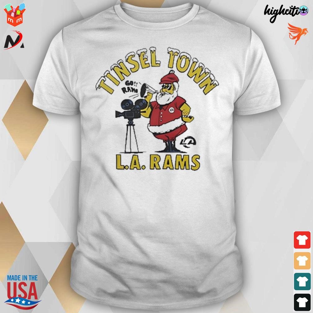 Official Los Angeles Rams Tinsel town Christmas Santa Claus 2023 t-shirt