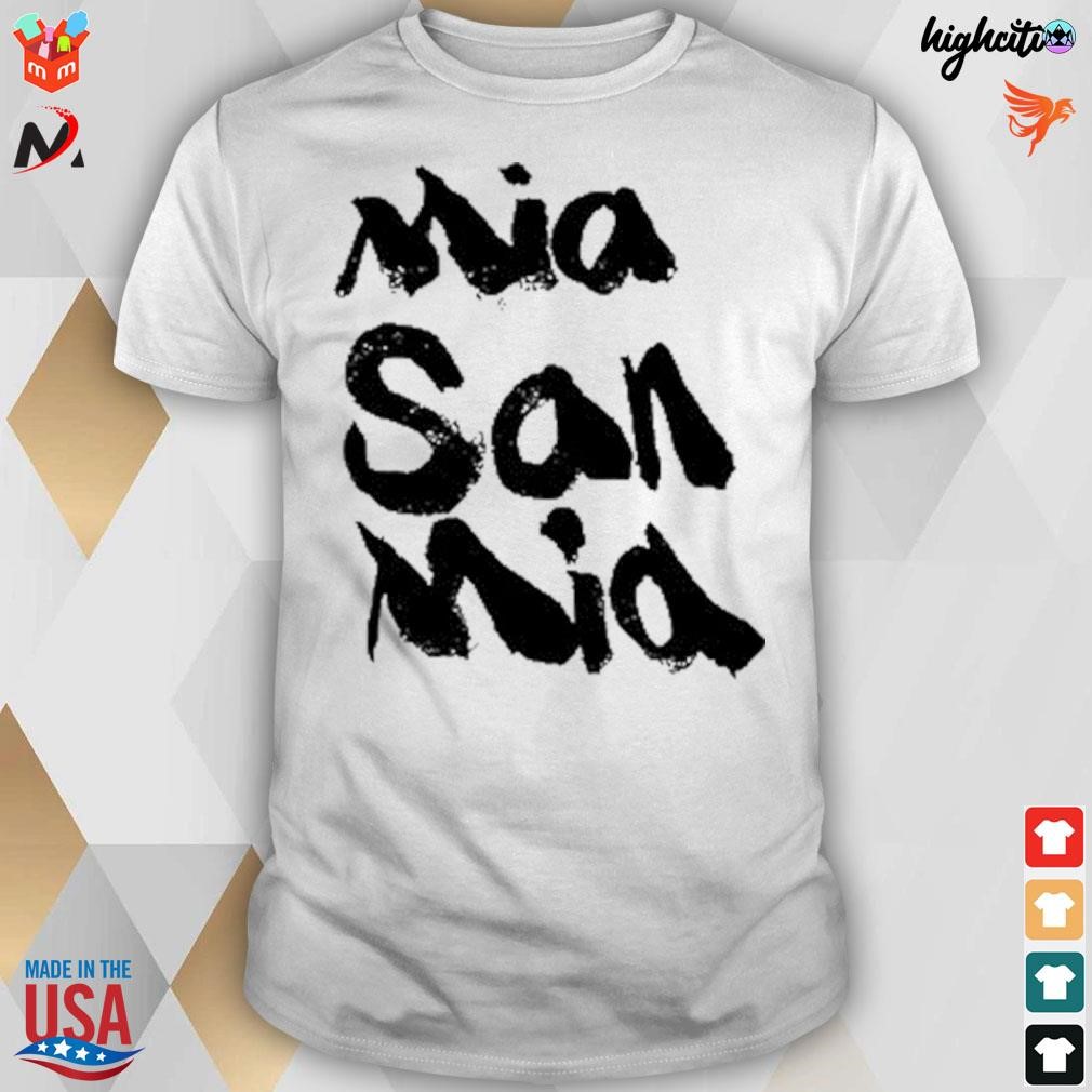 Official Mia san mia black and white vintage t-shirt