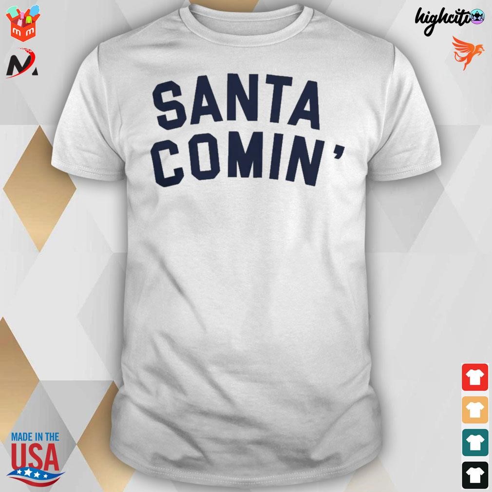 Official Michigan Wolverines Santa School Comin' T-shirt