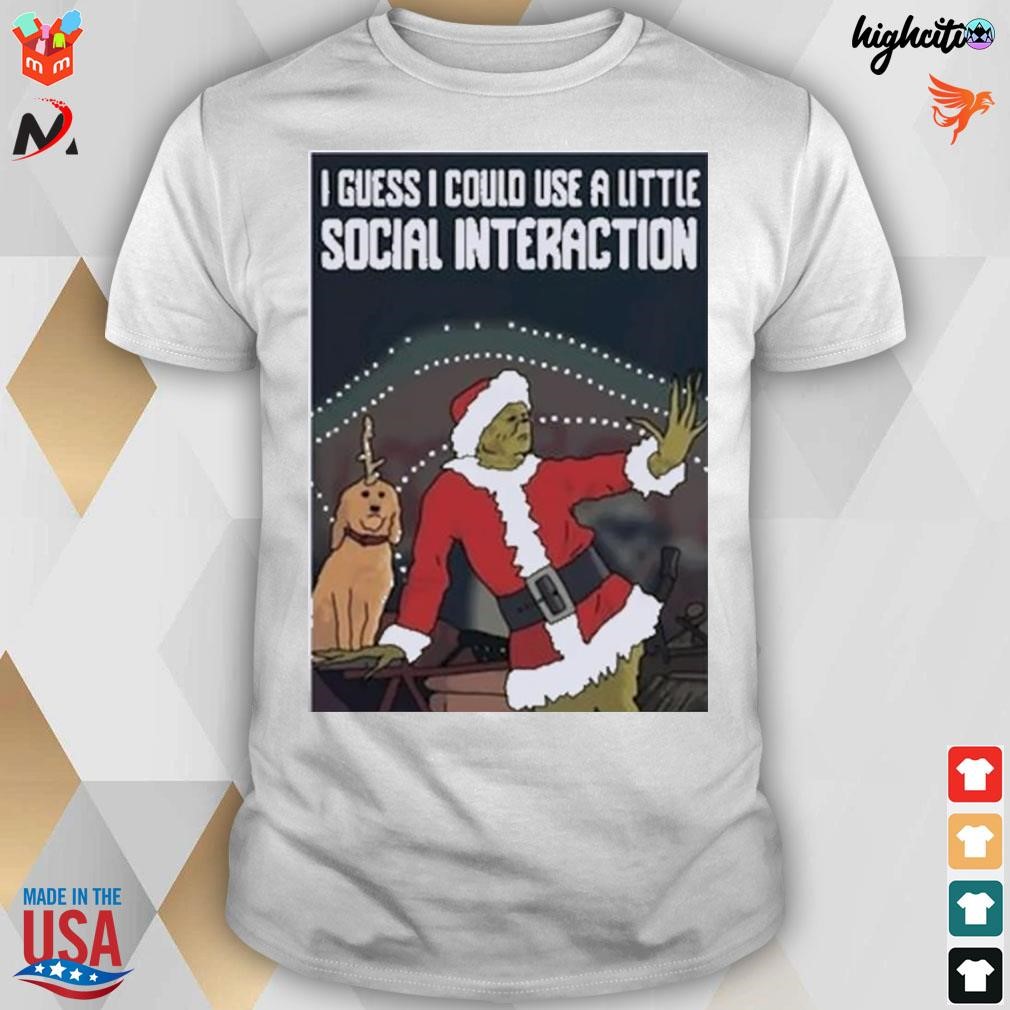 Social Interaction Grinch Christmas t-shirt