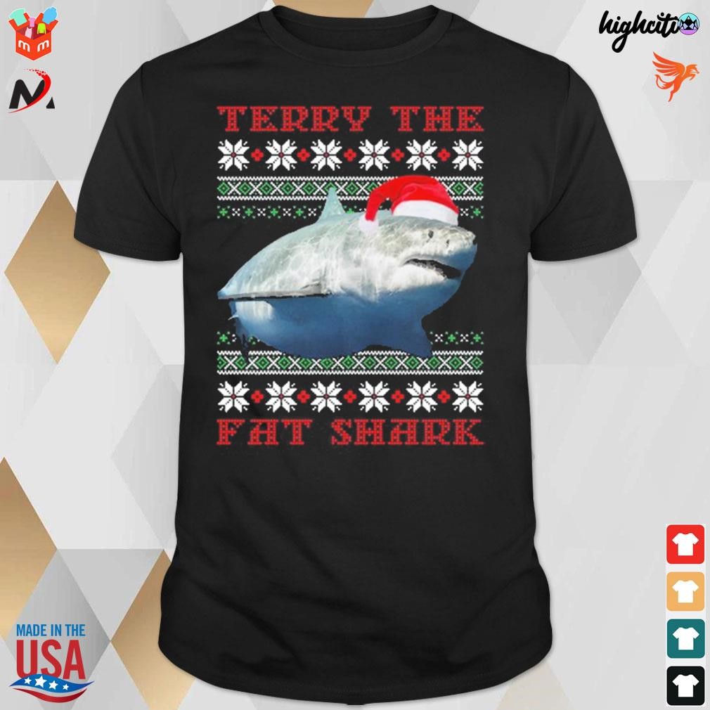 Ugly christmas sweater shark on sale tank